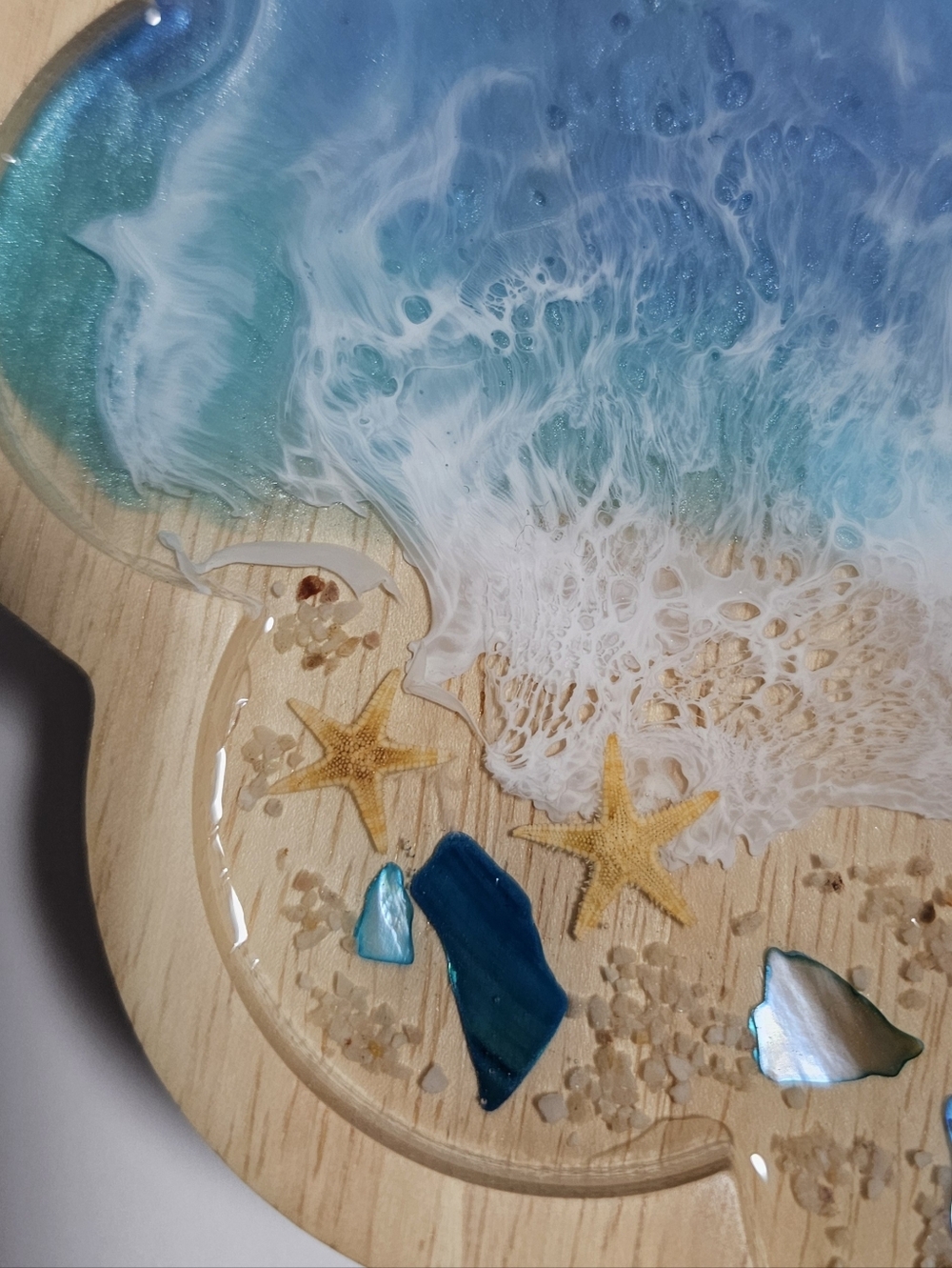 Ocean Wave Resin Beach Tray - Blue & Turquoise - Picture 3 of 6